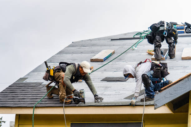 Professional Gutter Installation technician working in Latimer, MS